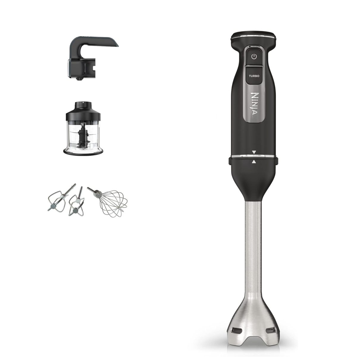 Ninja Foodi 3-In-1 Hand Blender, Mixer &Amp;Amp; Chopper [Ci100Me], 850W, Silver/Black