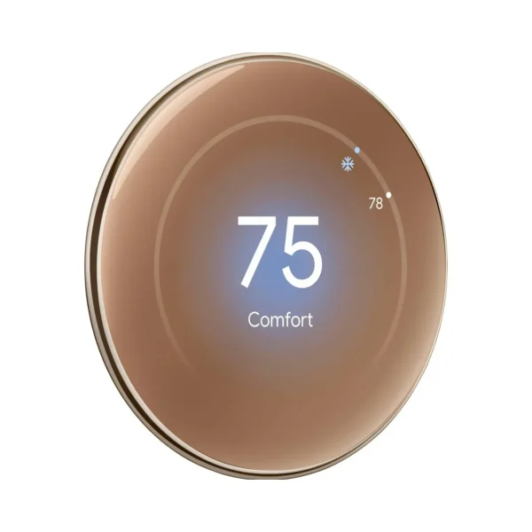 Google Nest Learning Thermostat (4th Gen) with Nest Temperature Sensor (2nd Gen) - Polished Gold GA05171