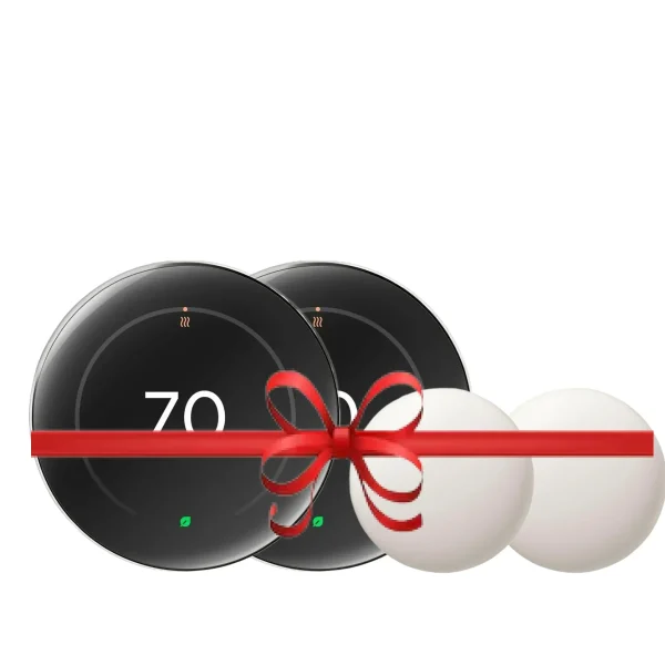 Google Nest Learning Thermostat (4Th Gen) With Nest Temperature Sensor (2Nd Gen) - Polished Silver Ga05551