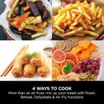 Ninja Air Fryer Af100ME, Roast, Reheat, Dehydrate, 3.8 L, 1550 Watts, Grey And Black