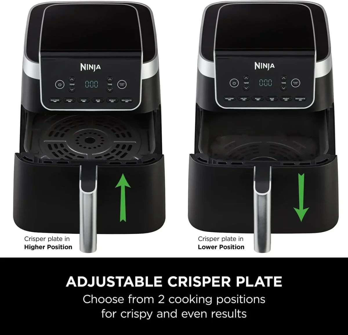 Ninja Air Fryer Max Pro, 6.2L Black, Af180Me