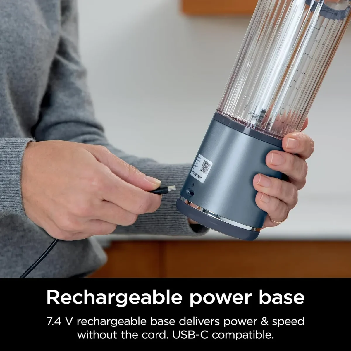 Ninja Blast Portable Blender, 530Ml, Leakproof Lid &Amp; Sip Spout, Powerful Cordless Mini Blender - Denim Blue Bc151Nv