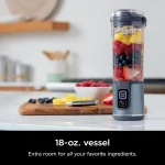 Ninja Blast Portable Blender, 530ml, Leakproof Lid & Sip Spout, Powerful Cordless Mini Blender - Denim Blue BC151NV
