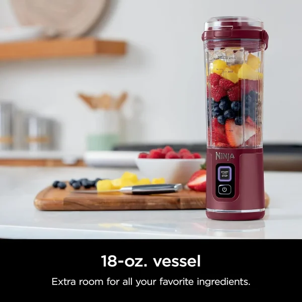 Ninja Blast Portable Blender, 530ml, Leakproof Lid & Sip Spout, Powerful Cordless Mini Blender - Purple, BC151MEPR
