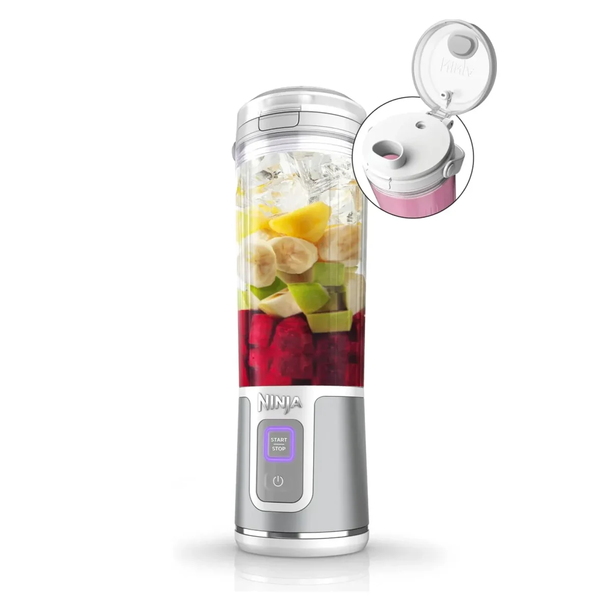 Ninja Blast Portable Blender, 530Ml, Leakproof Lid &Amp;Amp; Sip Spout, Powerful Cordless Mini Blender - White Bc151Mewh