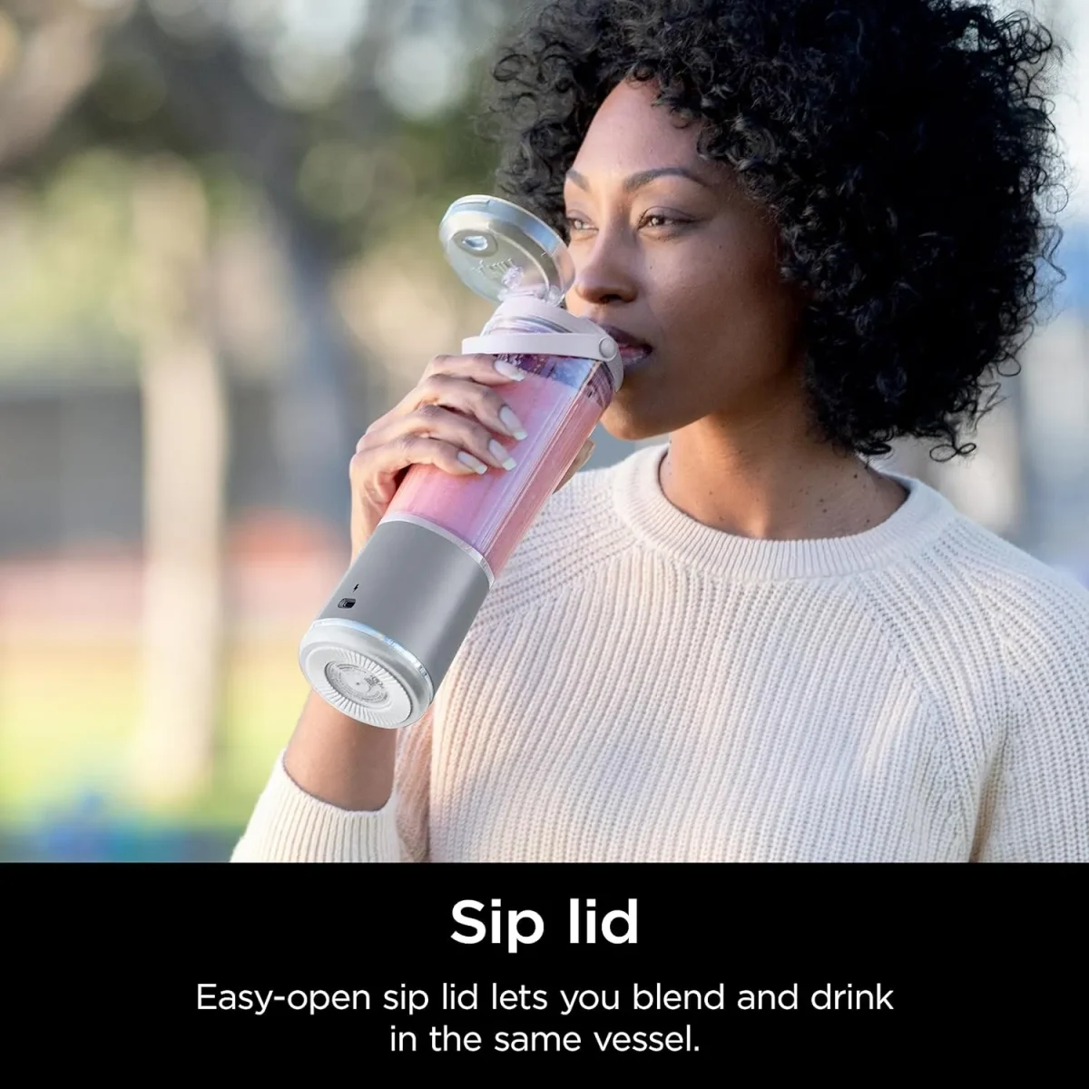Ninja Blast Portable Blender, 530Ml, Leakproof Lid &Amp; Sip Spout, Powerful Cordless Mini Blender - White Bc151Mewh