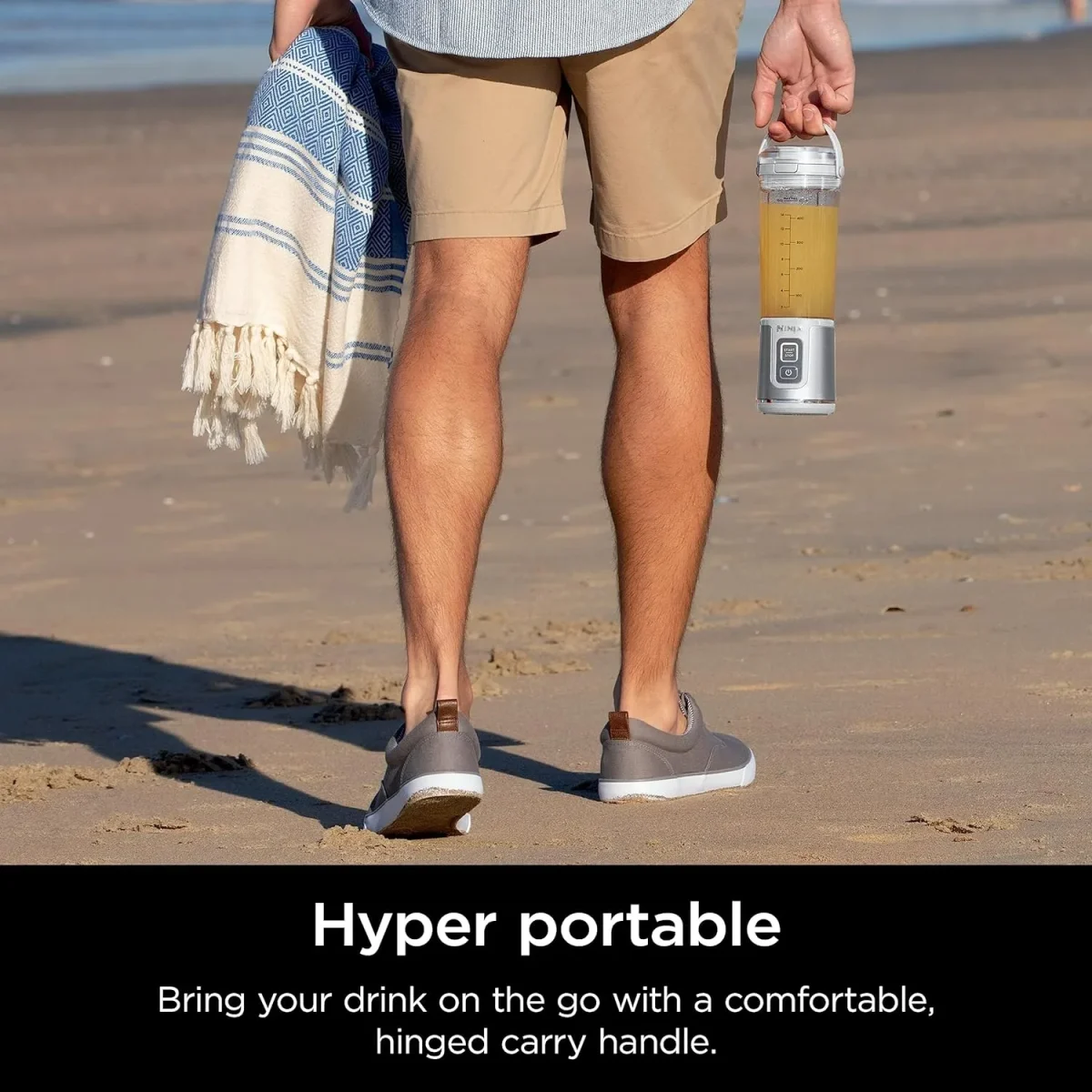 Ninja Blast Portable Blender, 530Ml, Leakproof Lid &Amp; Sip Spout, Powerful Cordless Mini Blender - White Bc151Mewh