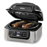 Ninja Foodi AG301, 5 In 1 Indoor Electric Countertop Grill With 4 Quart Air Fryer - Silver