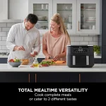Ninja Foodi Dual Zone Digital Air Fryer, 2 Drawers, 7.6L, 6-in-1- Black AF300ME