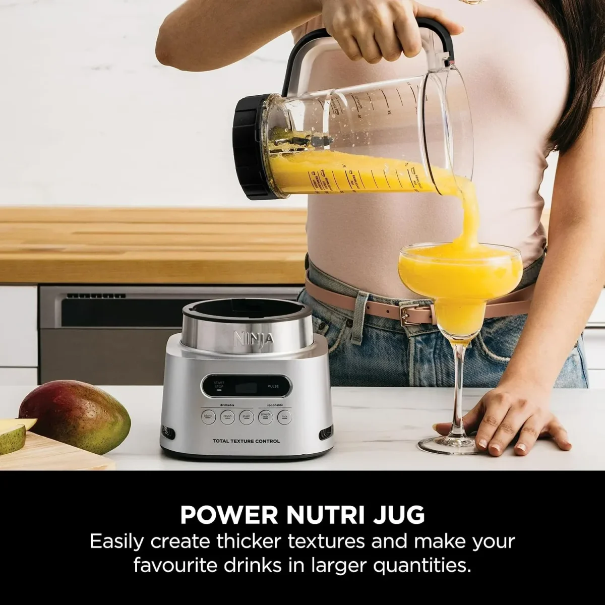 Ninja Foodi Max Power Nutri Blender 2-In-1 2X 700Ml Cups, 1100W - Silver Cb150Me