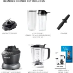 NutriBullet Full Size Blender + Combo , 7 Piece Set - Dark Grey, 1000 Watts, NBC-0910B