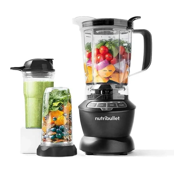 NutriBullet Full Size Blender + Combo , 7 Piece Set - Dark Grey, 1000 Watts, NBC-0910B
