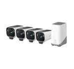 eufy Security eufyCam S3 Pro 4-Cam Kit Solar Security Camera Outdoor Wireless with Solar Panel