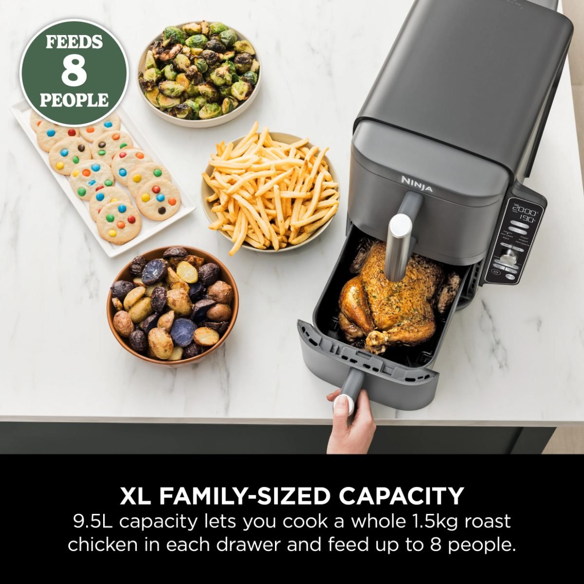 Ninja Double Stack Xl Air Fryer 9.5L Sl400Me