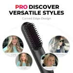 TYMO Porta Pro Cordless Portable Hair Straightening Brush (Dual Power Mode) TY.HC122 -Black
