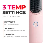TYMO Porta Pro Cordless Portable Hair Straightening Brush (Dual Power Mode) TY.HC122P -Pink