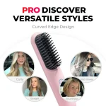 TYMO Porta Pro Cordless Portable Hair Straightening Brush (Dual Power Mode) TY.HC122P -Pink
