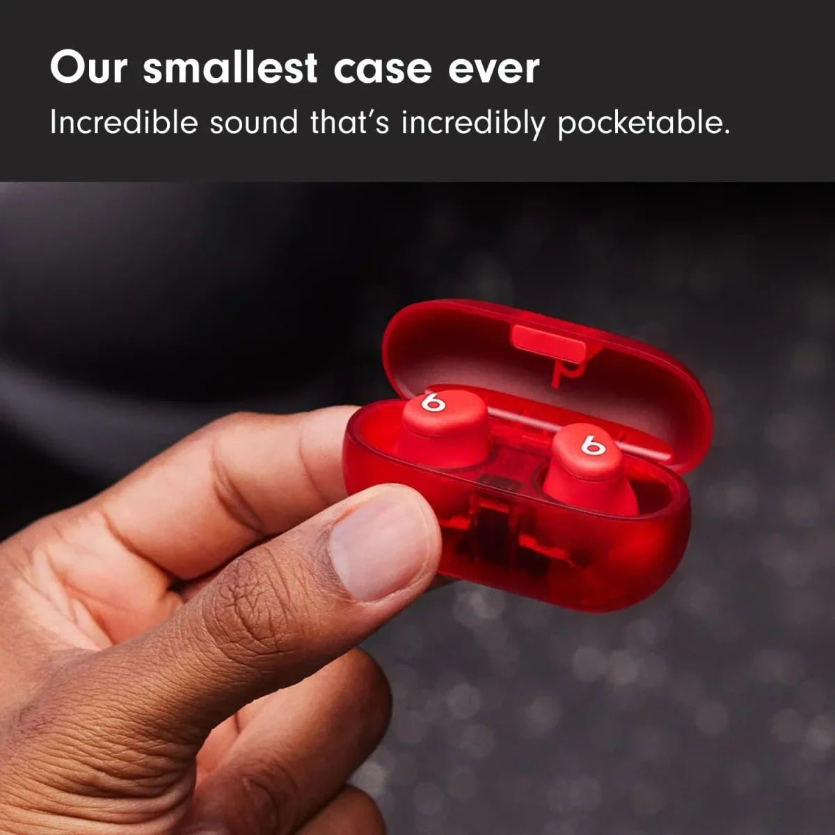 Beats Solo Buds Wireless Bluetooth Earbuds – Transparent Red