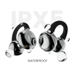 HiFuture FlexClip Open Ear Wireless Earbuds, 30 Hrs Playtime, AI ENC Noise Cancellation – Black
