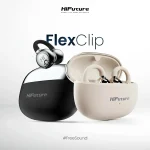 HiFuture FlexClip Open Ear Wireless Earbuds, 30 Hrs Playtime, AI ENC Noise Cancellation – Black