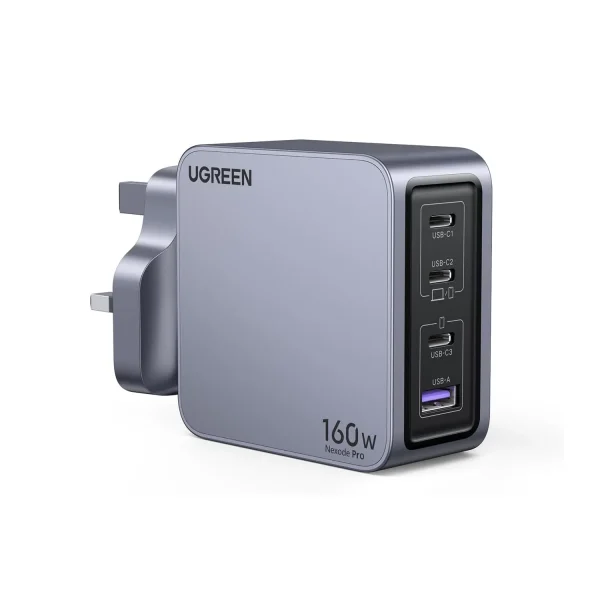 UGREEN Nexode Pro 160W USB C, 4-Port GaN Laptop Charger Type C Fast Wall Charger Adapter – UG