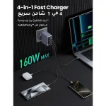 UGREEN Nexode Pro 160W USB C, 4-Port GaN Laptop Charger Type C Fast Wall Charger Adapter – UG