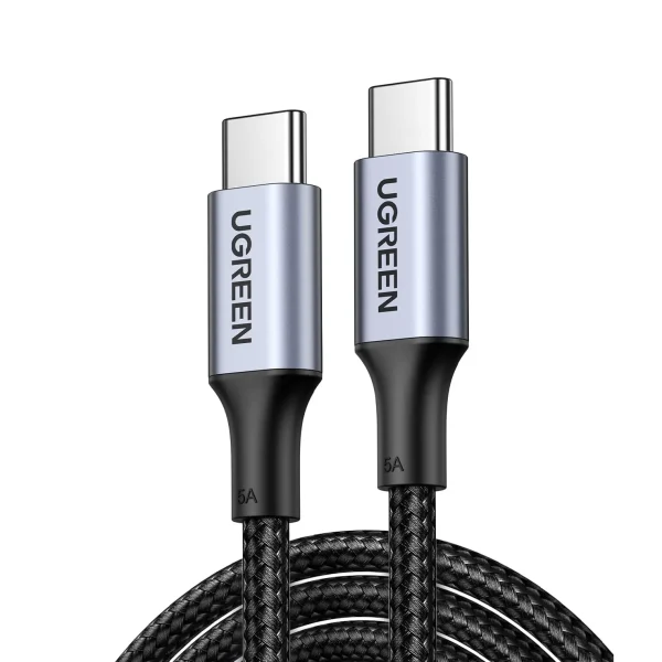 UGREEN USB C Cable Braided 100W Power Delivery PD Super Fast Charge Cable USB C to Type C - UG.US316 Black