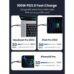 UGREEN USB C Cable Braided 100W Power Delivery PD Super Fast Charge Cable USB C to Type C - UG.US316 Black
