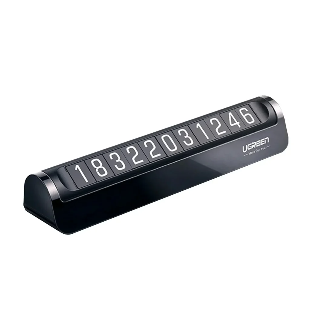 UGreen Car Temporary Parking Card With Dual Numbers Black UG.LP178.BK