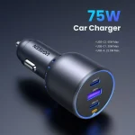 UGREEN 75W 3-Ports PD3.0 Fast Car Charger - UG.EC703 Gray
