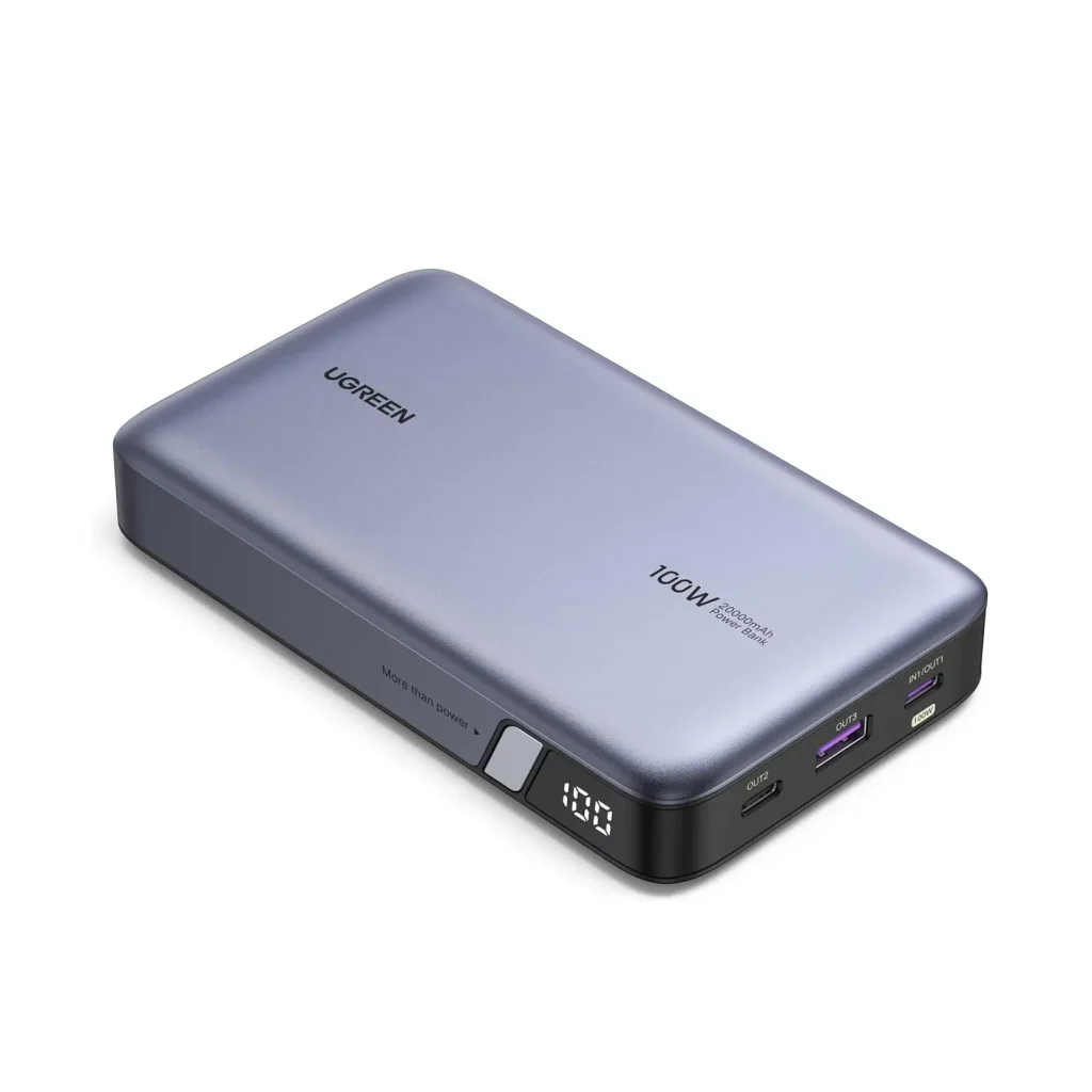UGREEN Power Bank 20000mAh, 100W Fast Charging Portable Charger UG.PB720 - Gray