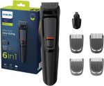 Philips Multigroom Series 3000 for Face, 6-in-1 Grooming Kit for beard, moustache, nose & ear hair, cordless, 60 min runtime - MG3710