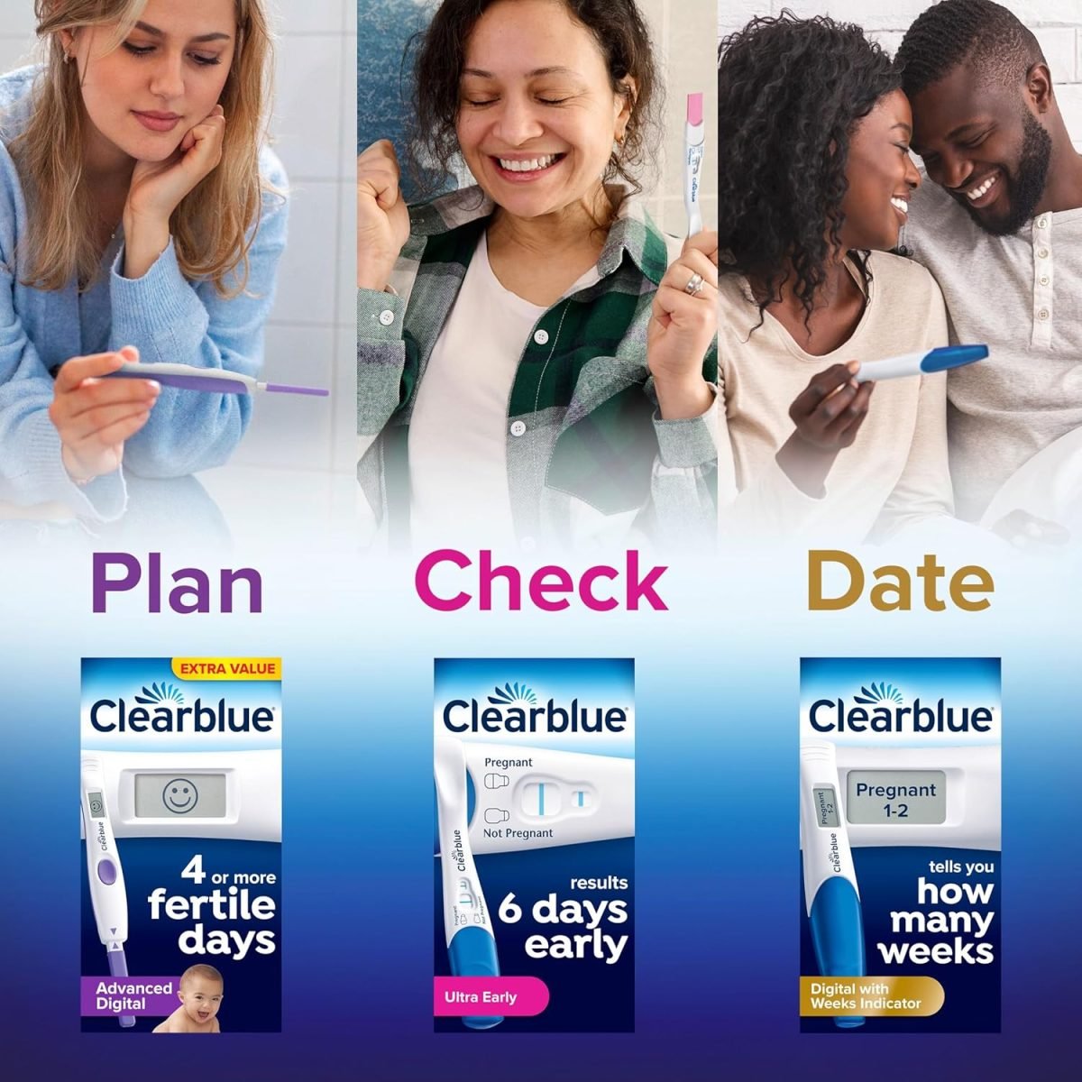Clearblue Pregnancy Test, Rapid Detection, Result As Fast As 1 Minute, Kit Of 2 Tests