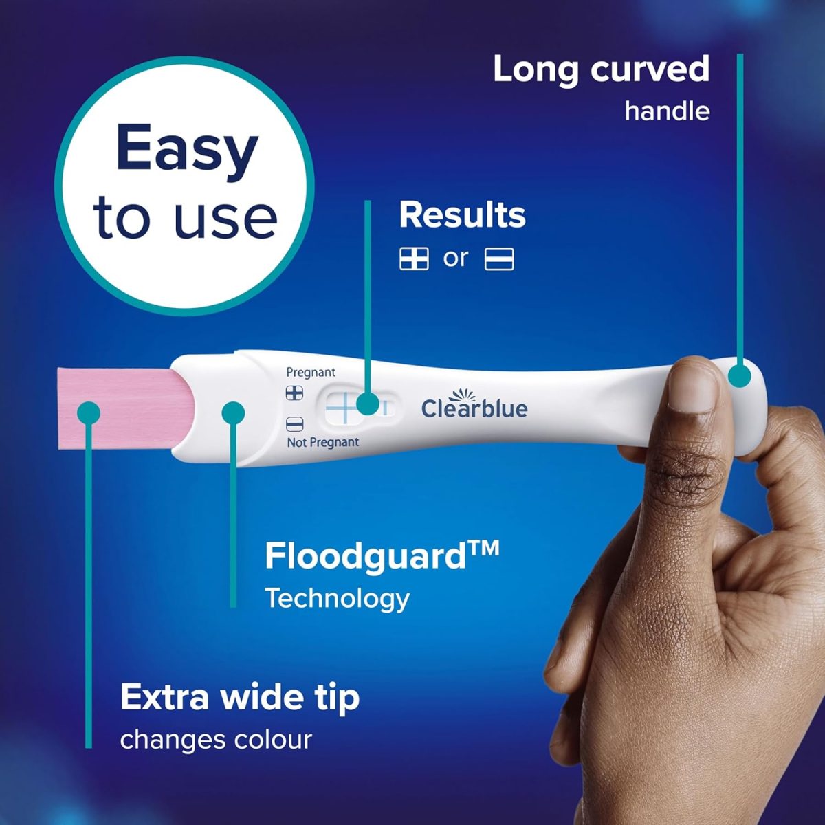 Clearblue Pregnancy Test, Rapid Detection, Result As Fast As 1 Minute, Kit Of 2 Tests