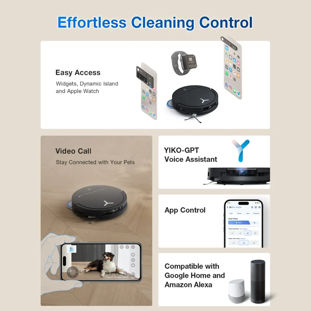 Ecovacs Deebot T50 Pro Omni Robot Vacuum And Mop Cleaner