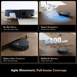 ECOVACS DEEBOT T50 PRO Omni Robot Vacuum and Mop Cleaner Black