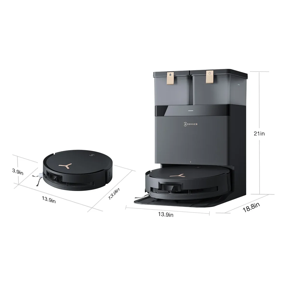 Ecovacs Deebot T50 Pro Omni Robot Vacuum And Mop Cleaner Black