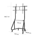Hama Trolley TV Stand with Castors, up to 100, Height-adjustable black - 220875 (2)