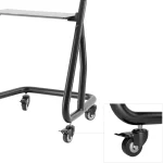 Hama Trolley TV Stand with Castors, up to 100, Height-adjustable black - 220875 (2)