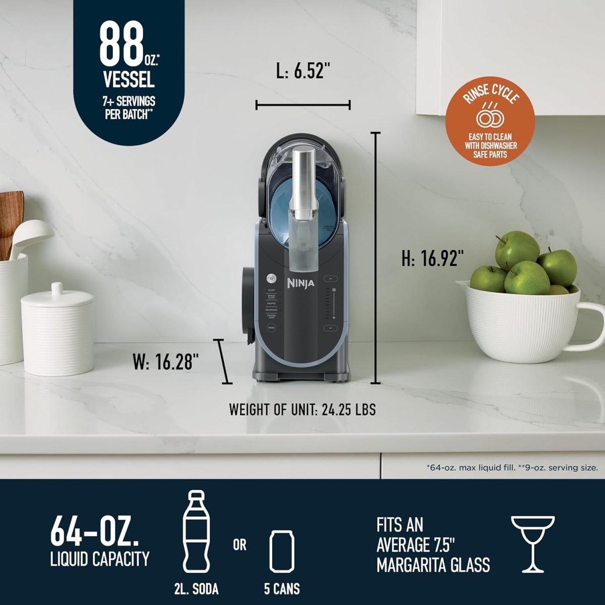 Ninja Slushi Professional Frozen Drink Maker With Rapid Chill Technology -Fs301Eu International Version