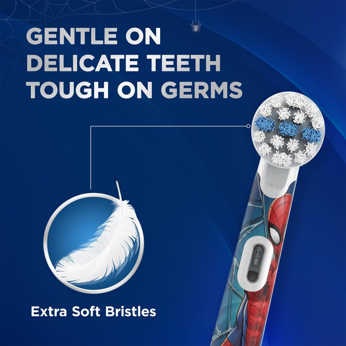 Oral-B Kids Electric Toothbrush, Spider-Man Characters Kids Electric Rechargeable Toothbrush – Red (1)