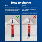 Oral-B Kids Electric Toothbrush, Spider-Man Characters Kids Electric Rechargeable Toothbrush – Red