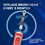 Oral-B Kids Electric Toothbrush, Spider-Man Characters Kids Electric Rechargeable Toothbrush – Red (1)