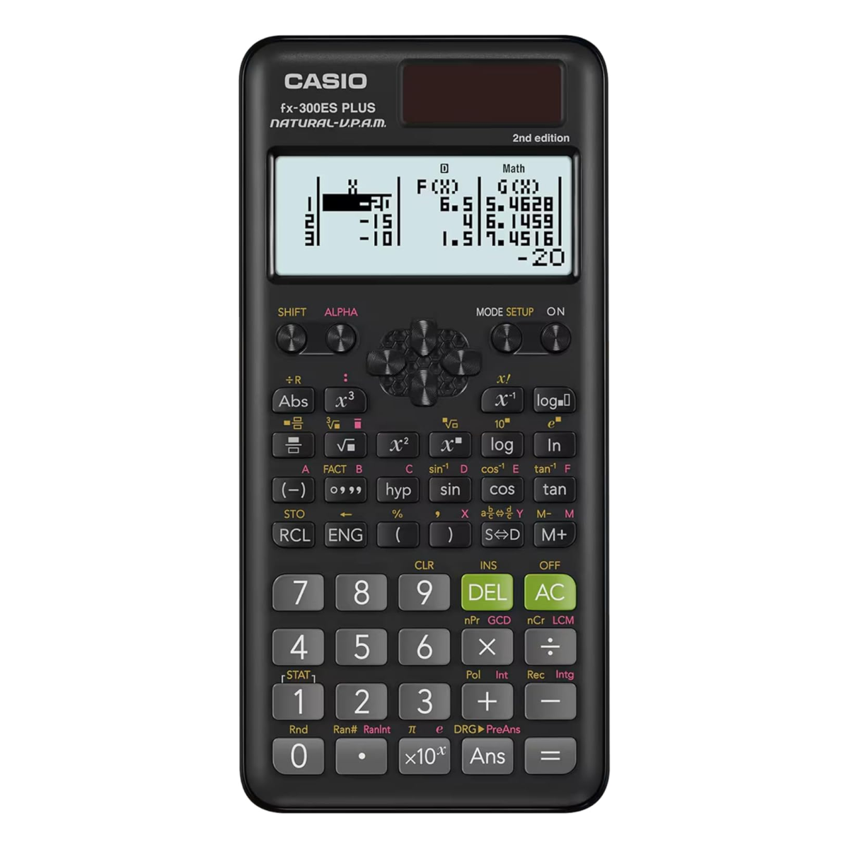 Casio Fx-300Es Plus 2Nd Edition, Standard Scientific Calculator, Black