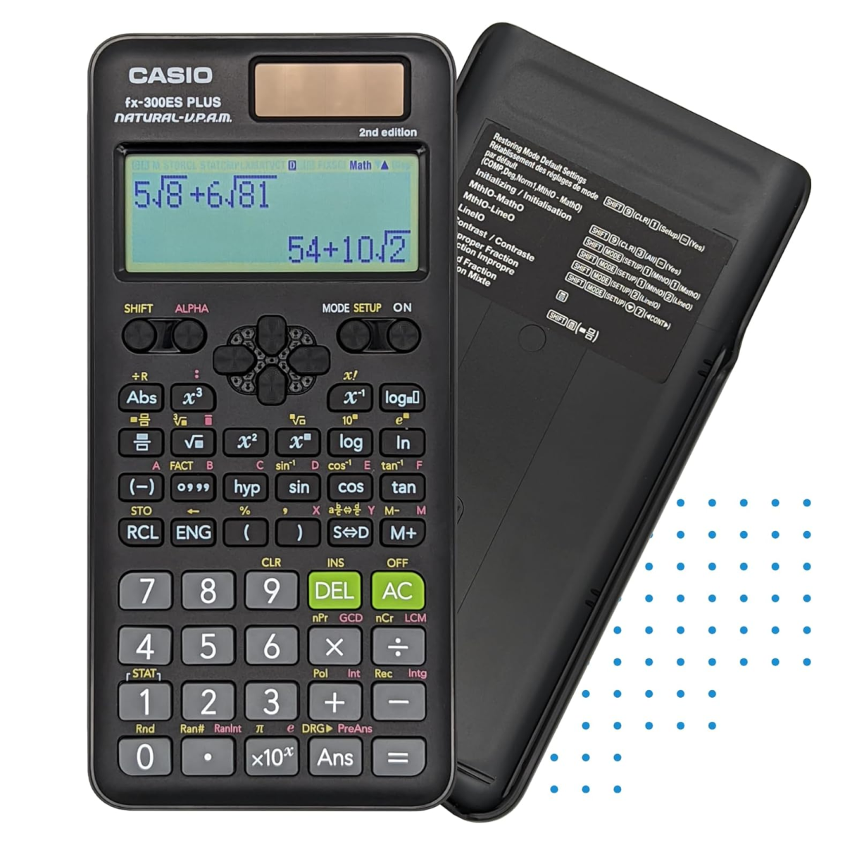 Casio Fx-300Es Plus 2Nd Edition, Standard Scientific Calculator, Black