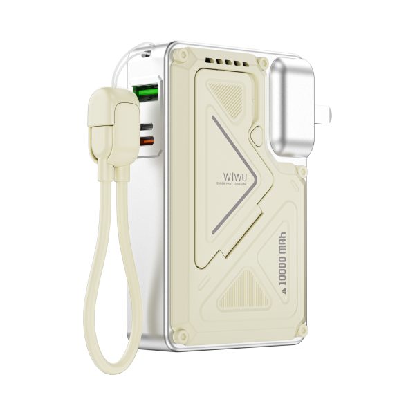 WiWU Wi-P057 Knight Series 10000mAh Magnetic Power Bank with Foldable Stand & 35W Fast Charging