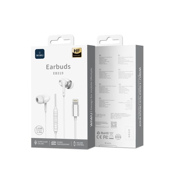WiWU EB319 Stereo Wired Lightning Earbuds