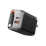 WiWU WI-G020 Helix 67W GaN Fast Charger - Black