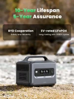 محطة طاقة محمولة UGREEN PowerRoam 600 واط - 600 واط في الساعة GS600