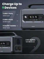 محطة طاقة محمولة UGREEN PowerRoam 600 واط - 600 واط في الساعة GS600